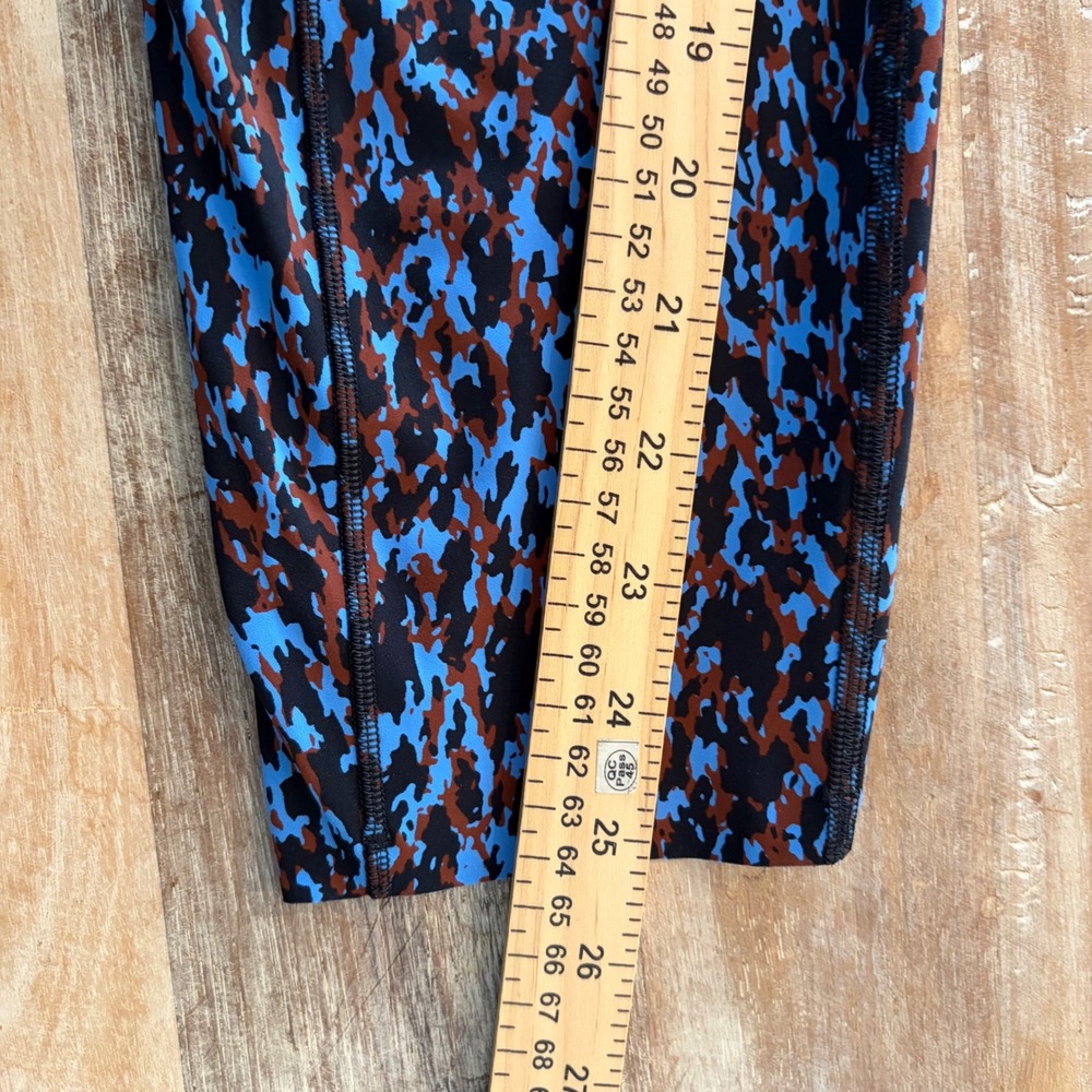 Lululemon Fast and Free 25" Leggings Leopard Camo Blue Brown Multi High Rise 14 - Picture 12 of 12